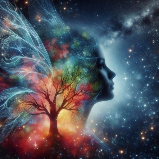 Fairy's Profile in a Celestial Tree of Life