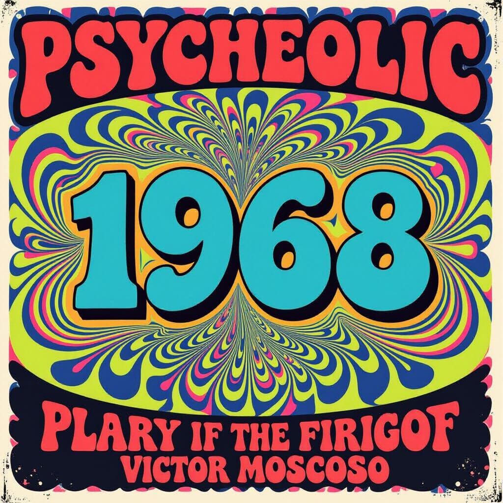 Psychedelic Rock Concert Poster in 1968 Style