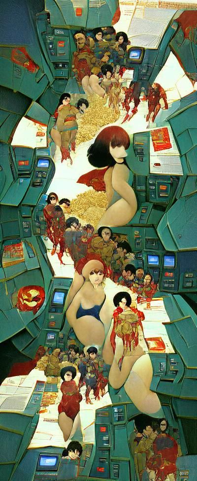Vintage 70s Sci-Fi Anime Illustration