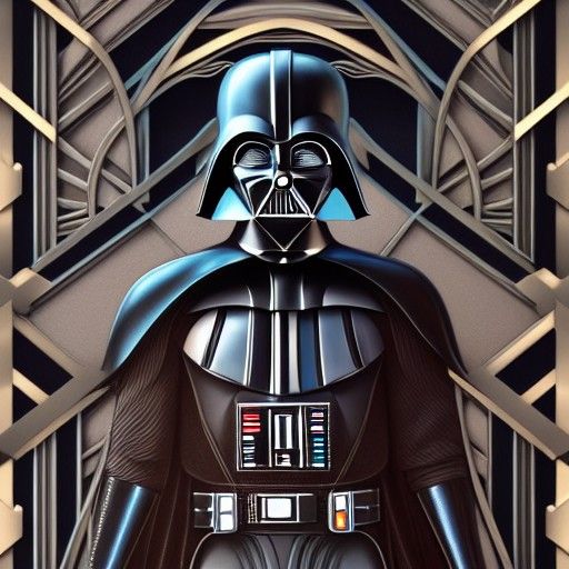 Art Deco Darth Vader Digital Painting