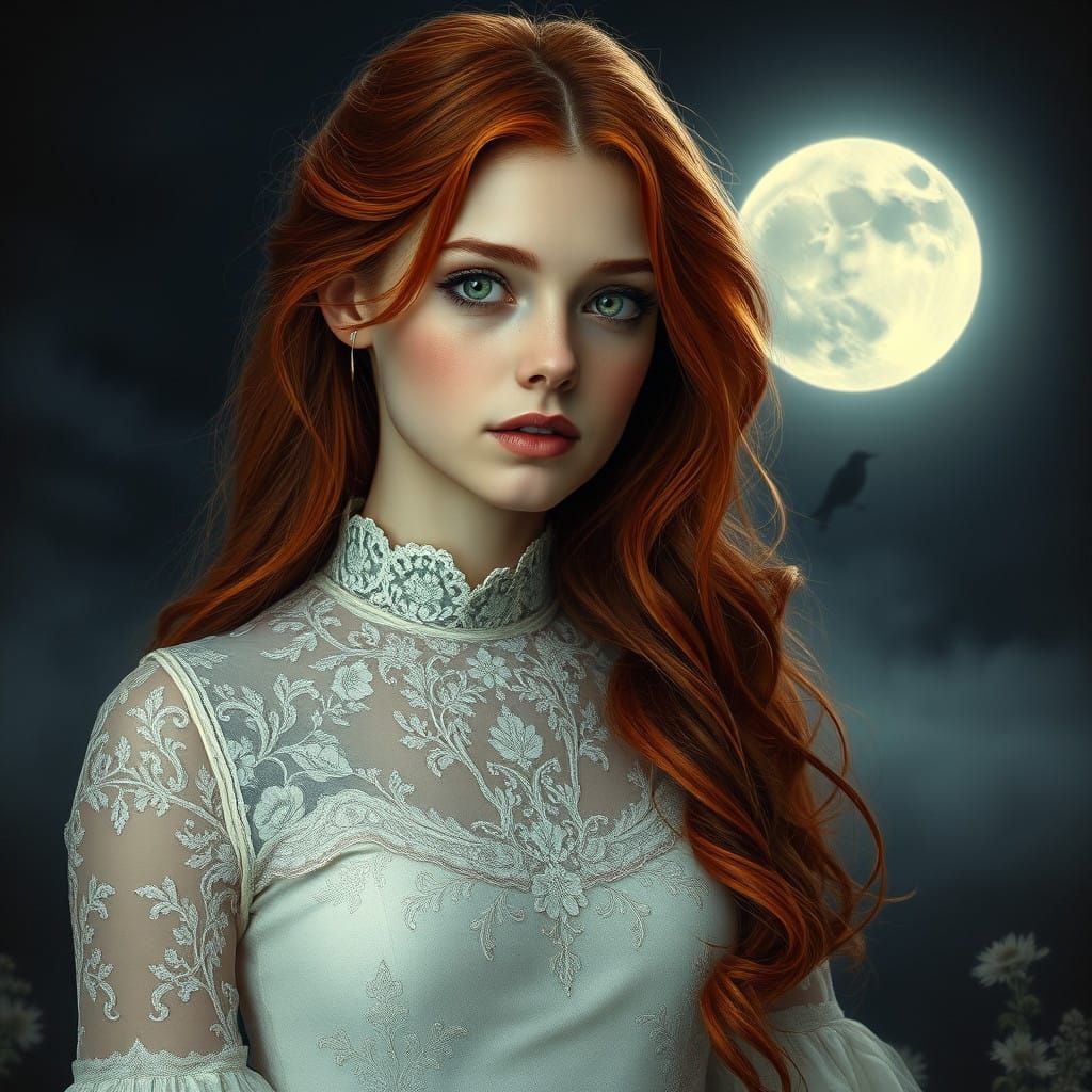 Ethereal Beauty Under the Full Moon