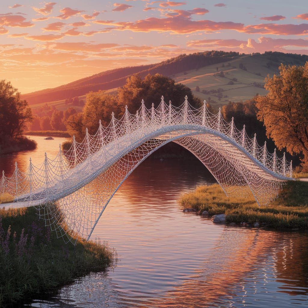 Enchanted bridge made of spider webs - DC 1130