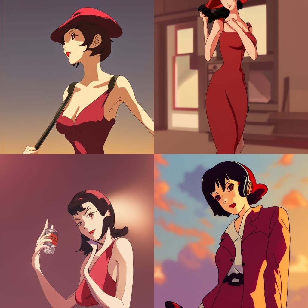Faye Valentine in 1930s Style: Anime Key Visual