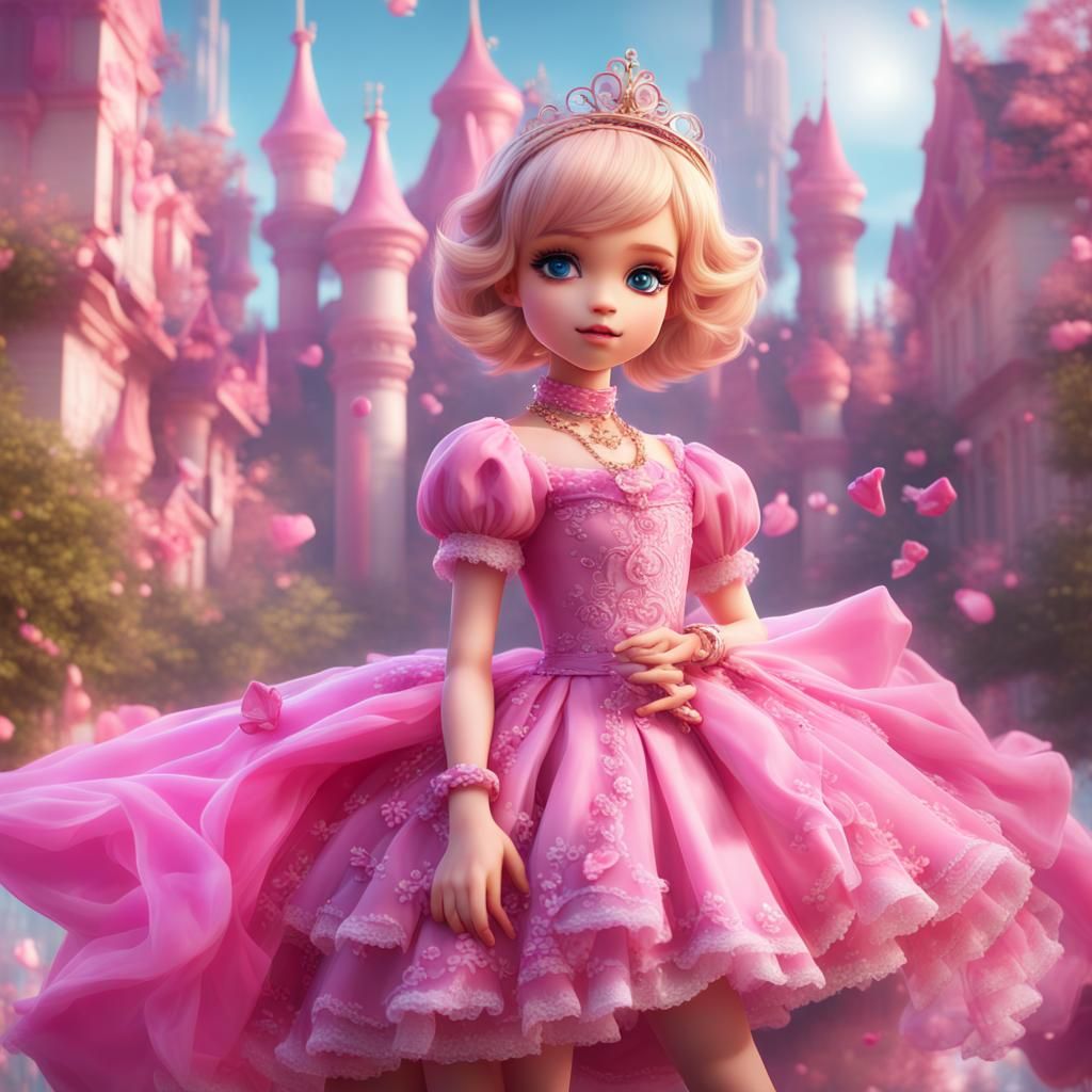 Boy Dolled Up in Kawaii Barbie Princess Fashion