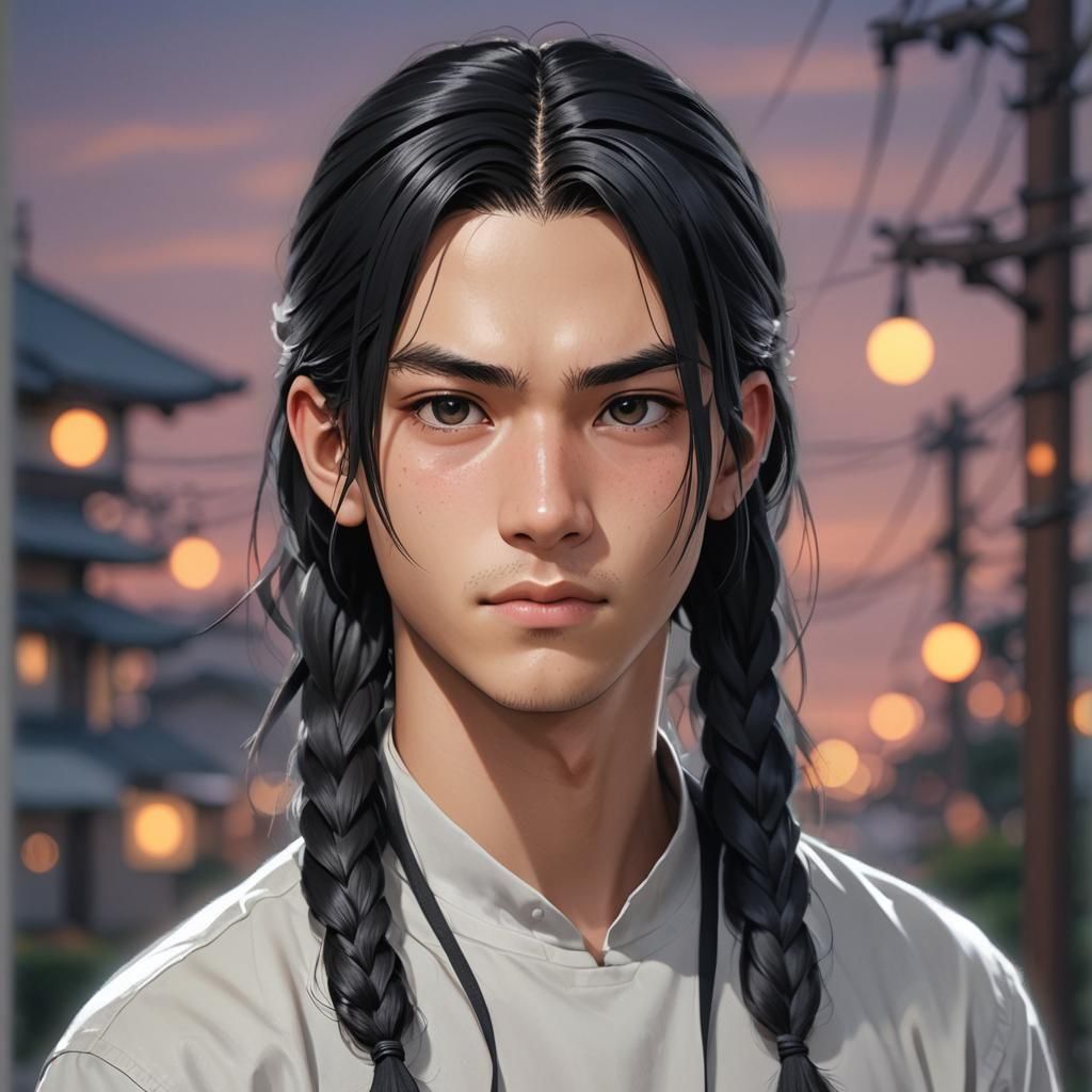 Detailed 3D Anime Portrait of a Teenage Boy