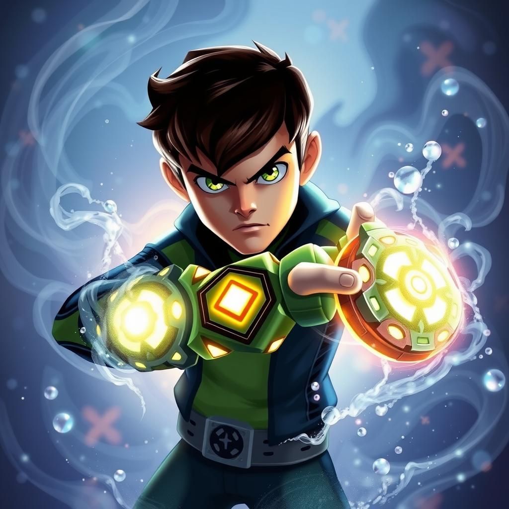 Ben 10 Heroic Portrait with Glowing Omnitrix