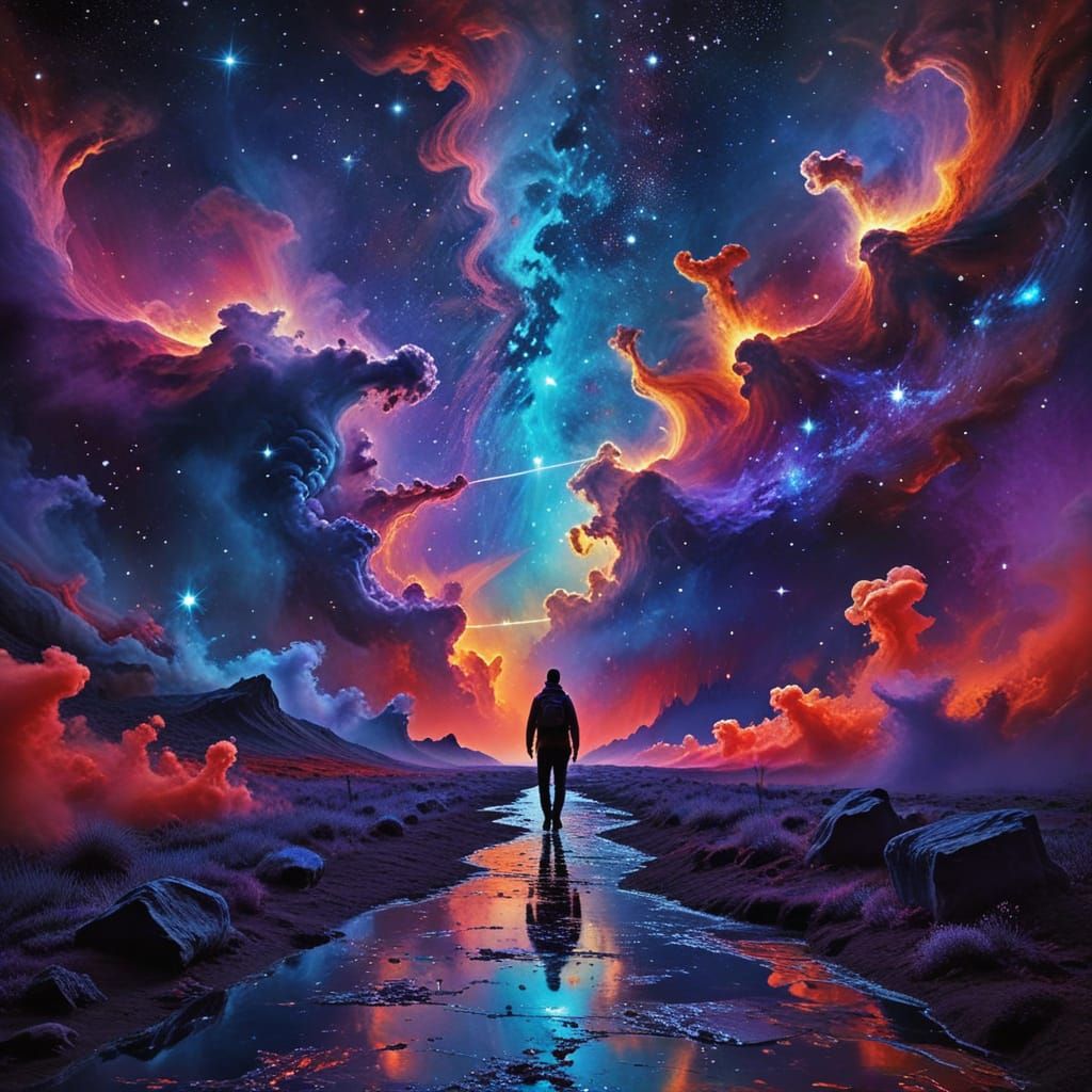 Cosmic Wanderer in Luminous Nebula