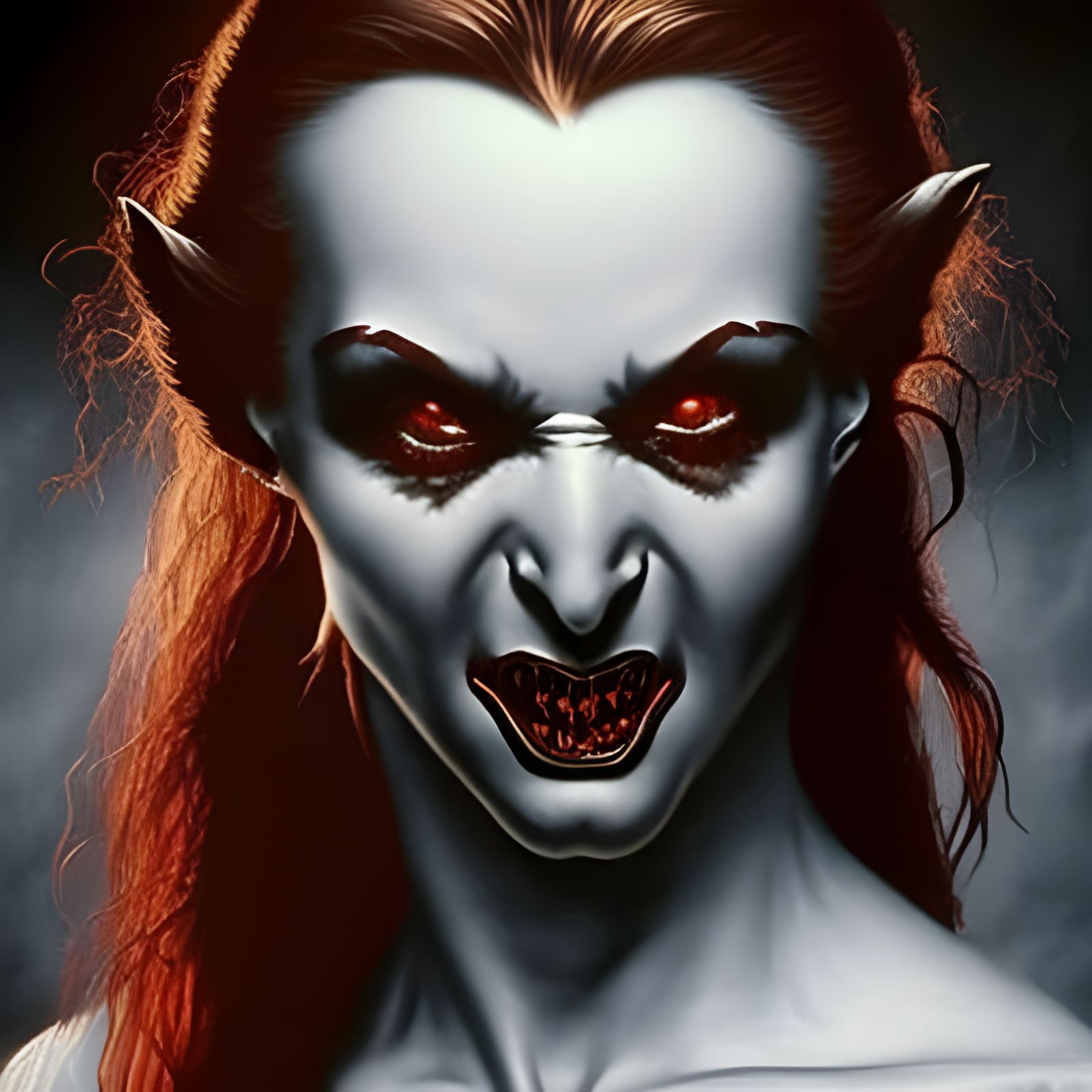 Terrifying Bloody Vampire in Gothic Horror Style