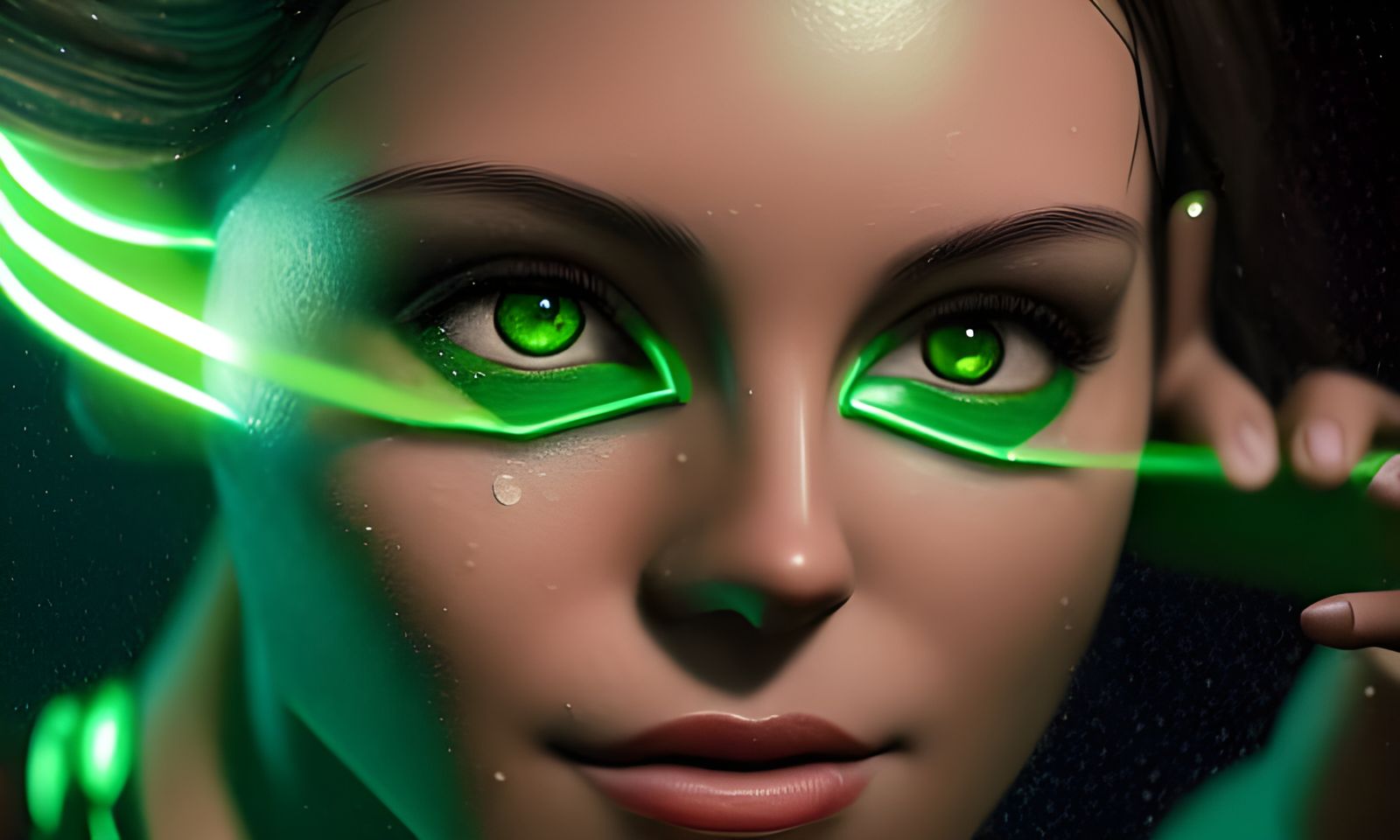 Green Lantern: Seductive Superhero in the Rain