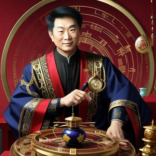 Feng Shui Master with Compass