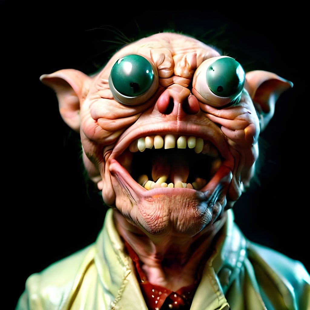 Grotesque Rat Creature in Dark Horror Film Still