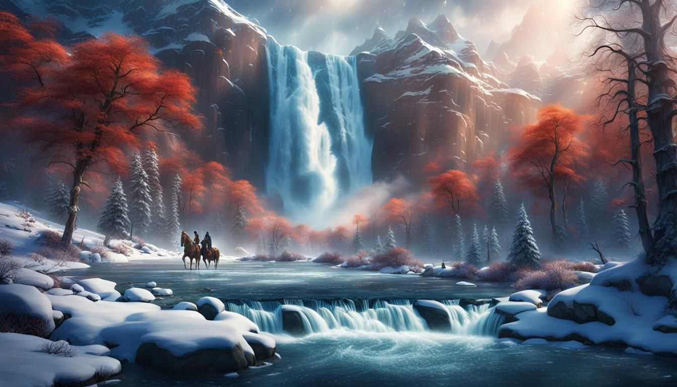 Romantic Bollywood Couple in Winter Valley