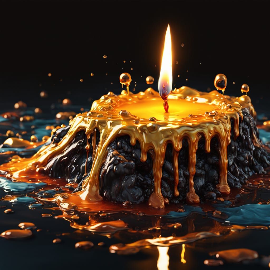 Extinguished Candle: Hyperrealistic Macro Photography
