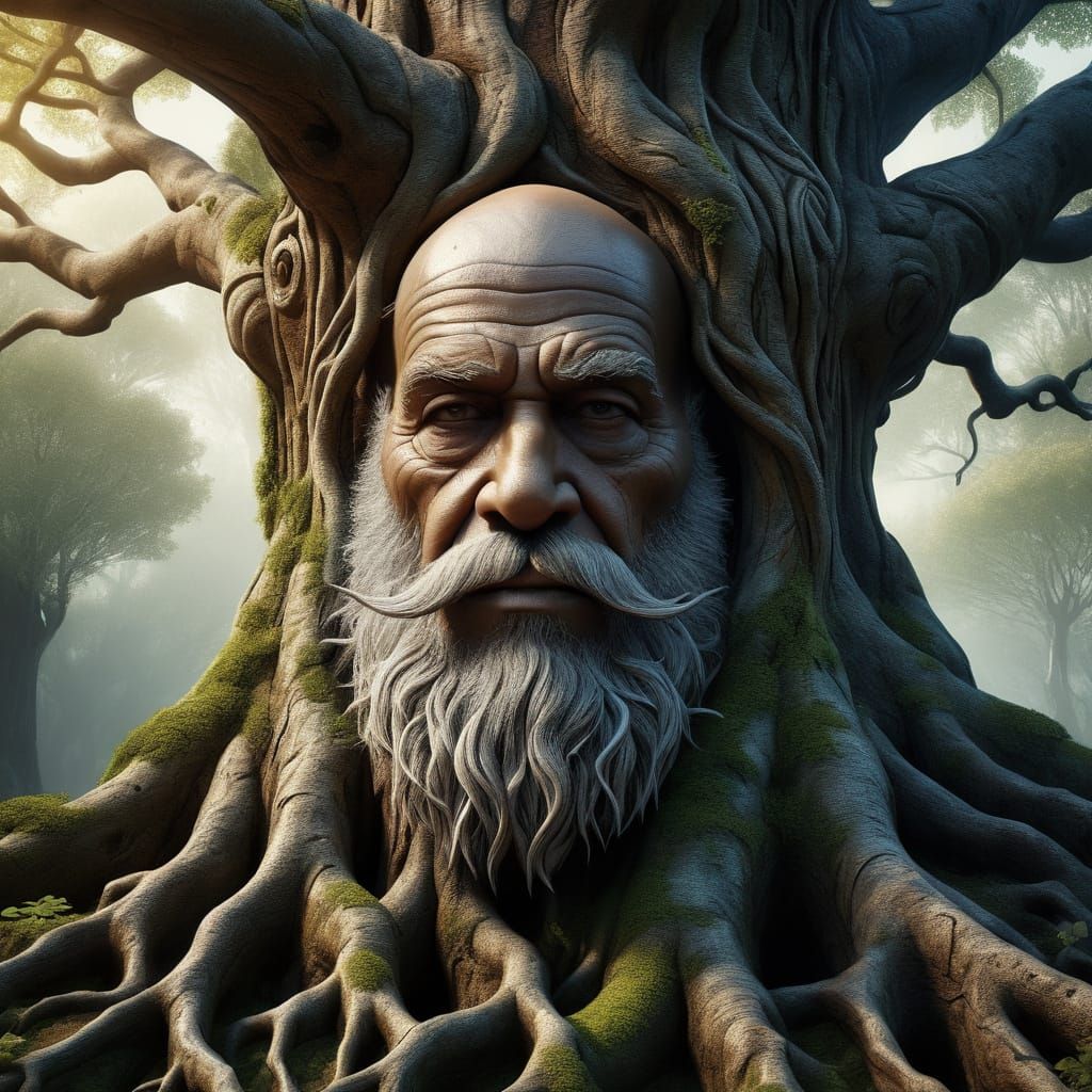Epic Fantasy Tree with Hidden Wisdom