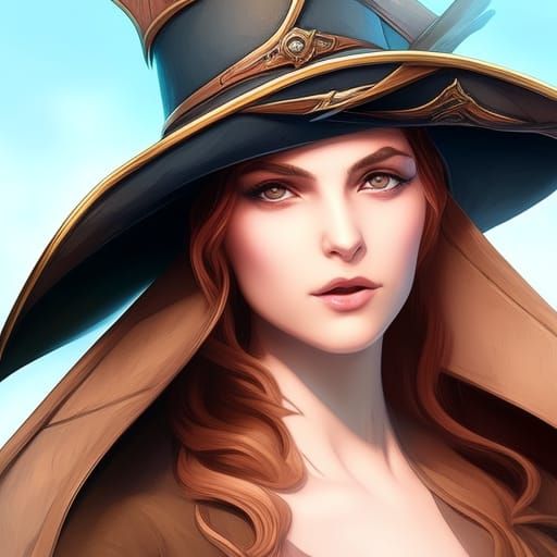 Pirate Girl Portrait in Academic Art Style
