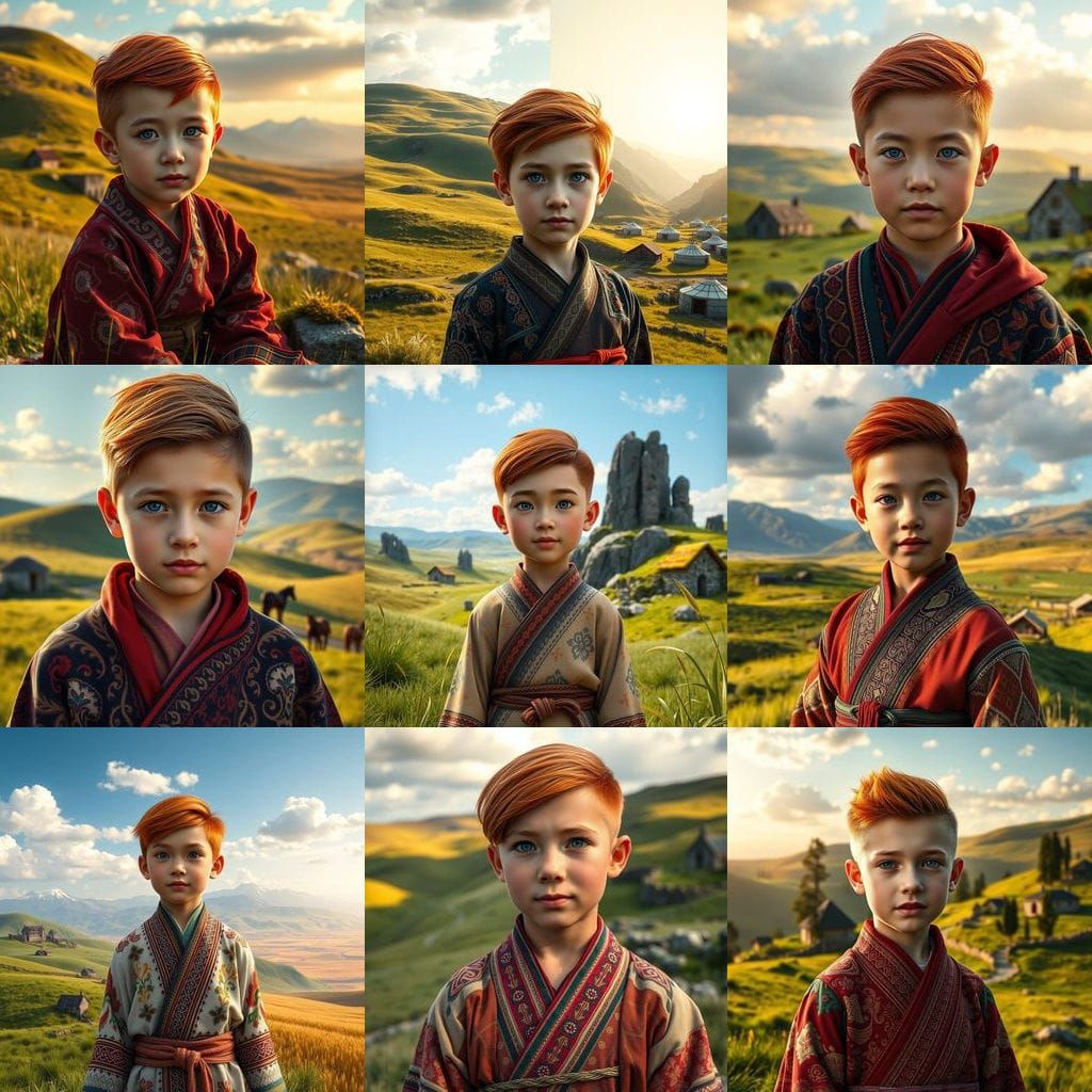 Hyper-Realistic Boy with Asian and Irish Heritage