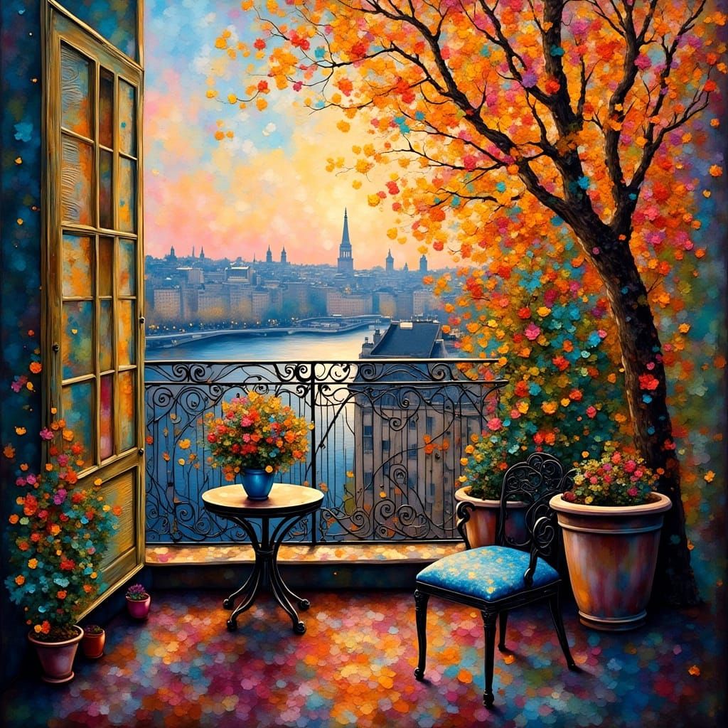 Provence Autumn Balcony