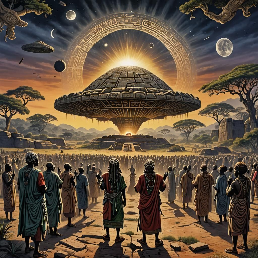 UFO Over Great Zimbabwe: A Matte Painting