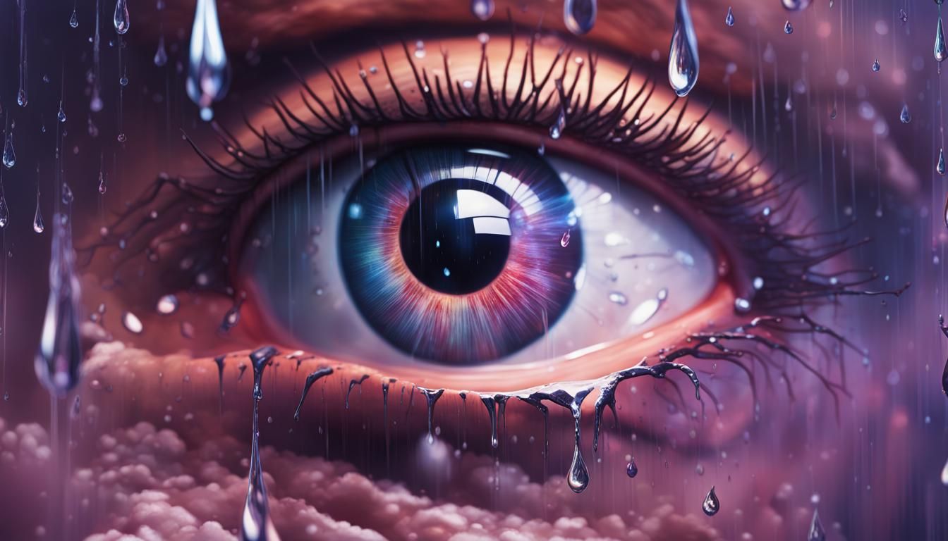 Glowing Tear Falls From All-Seeing Eye