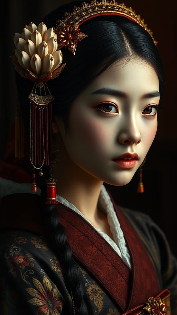 Geisha in the Style of Dutch Old Masters