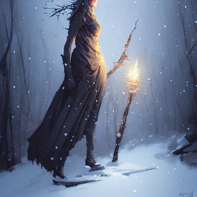 Snow Witch Digital Fantasy Art