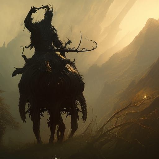 Hunting Beast in Dark Fantasy Style