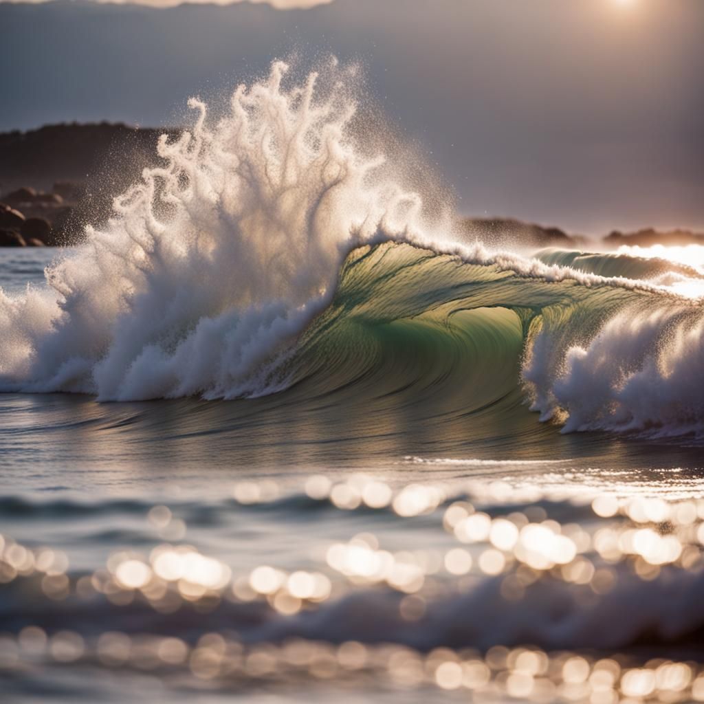 Large Wave Coming Ashore: Professional Photography