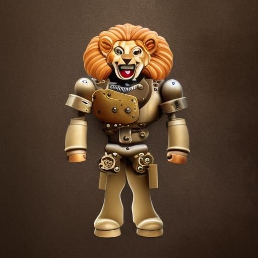 Creepy Anthro Steampunk Lion