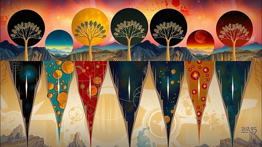 Moissanite Meteor Crater in Vibrant Layered Colors