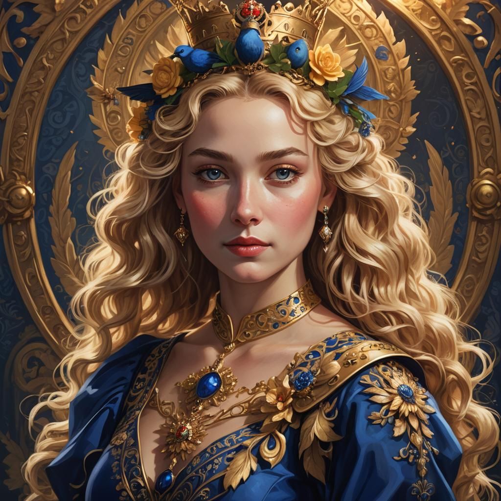 Queen's Portrait: Fantasy Art in Rich Colors