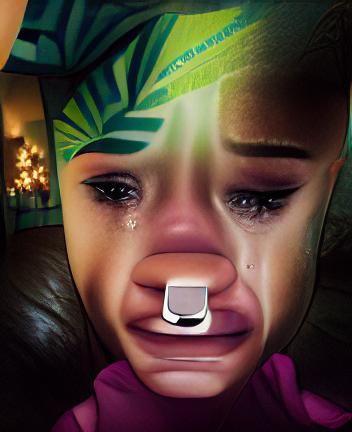 AI Generated Image of Crying