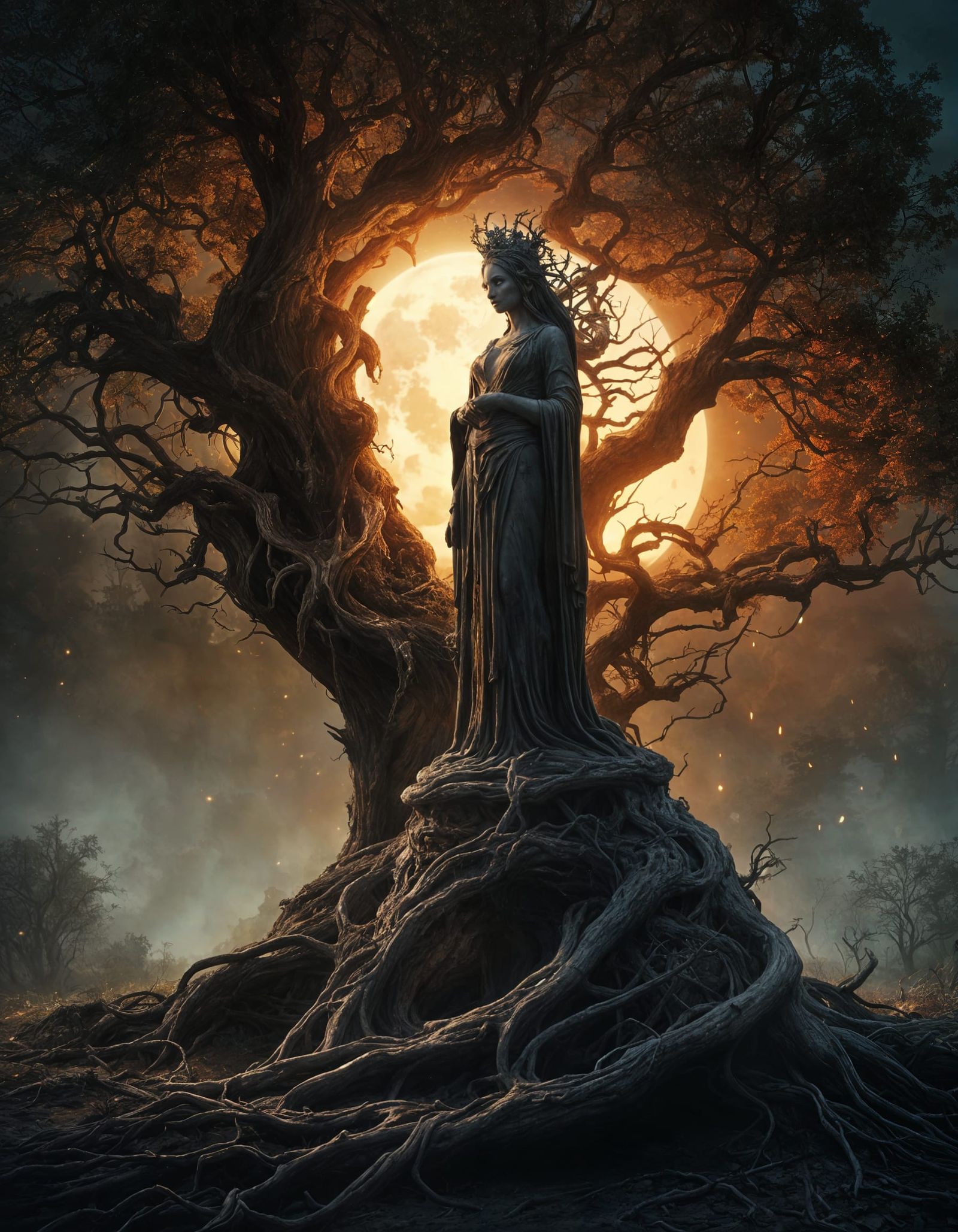 Ancient Goddess in Feral Landscape