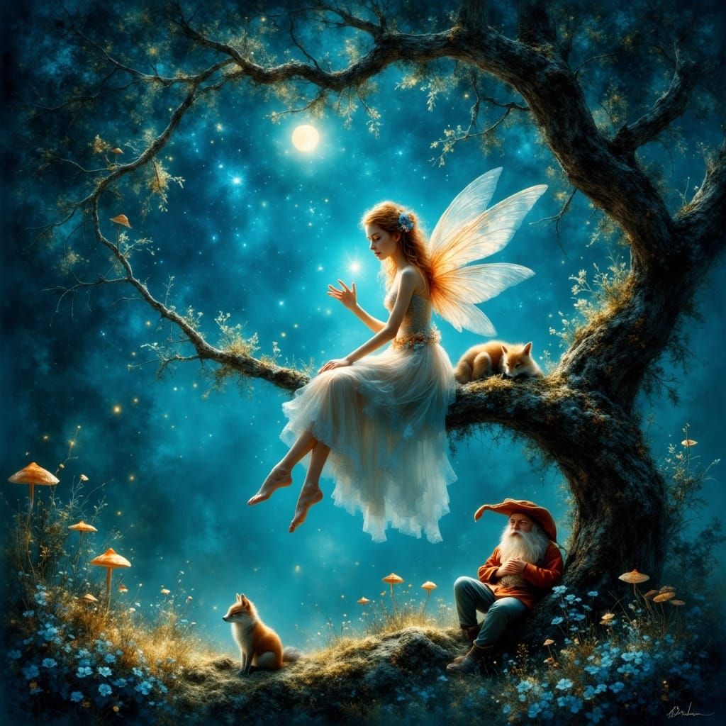 Enchanted Forest Fairy in Hyperrealistic Illustration