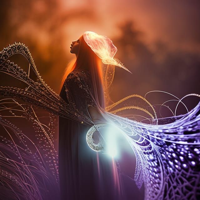 Ethereal Ghost Girl in Anime Style