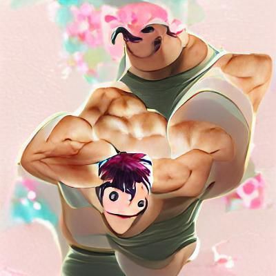 Buff Anime Man Character Design