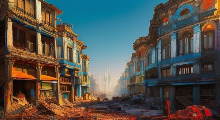 Bakhmut: Past and Present in Surreal Vector Art