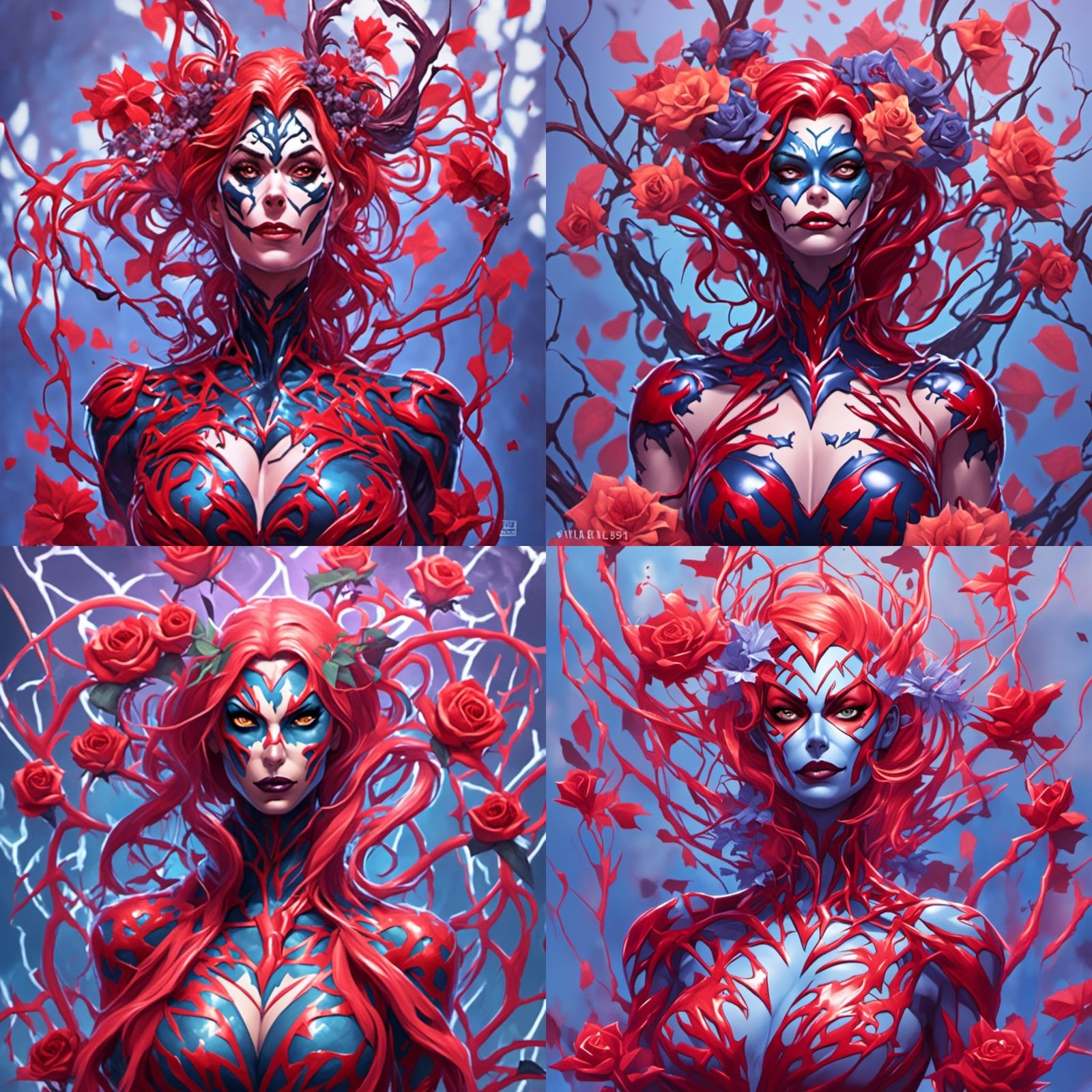 Poison Ivy Villain Profile Portrait