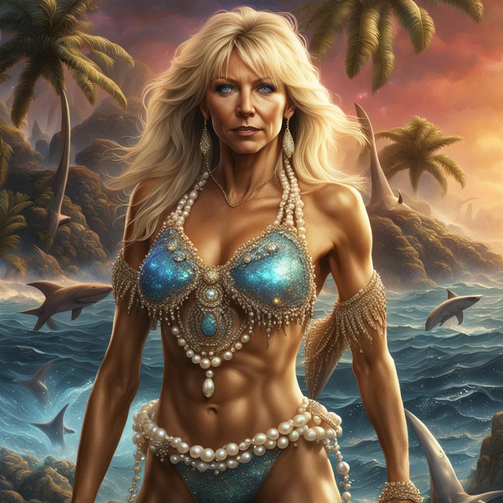 Heather Locklear in Pearl Bikini: Fantasy Concept Art