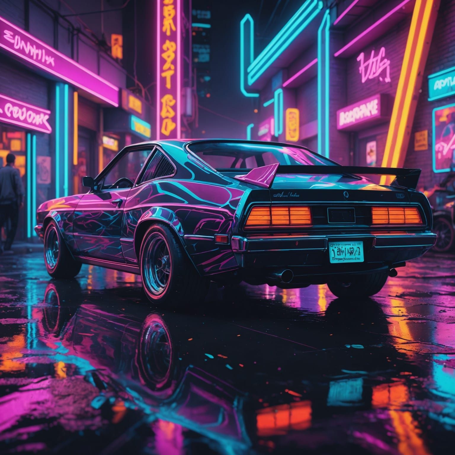 Dramatic Object in Synthwave Neon Splash Art