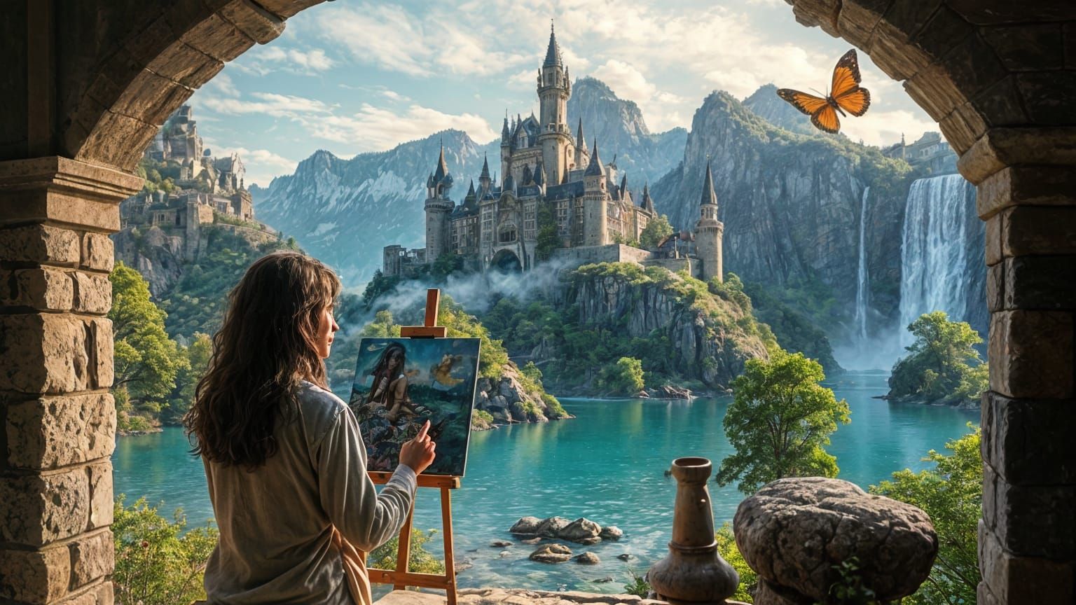 Artist Unlocks New World Through Glowing Castle Painting