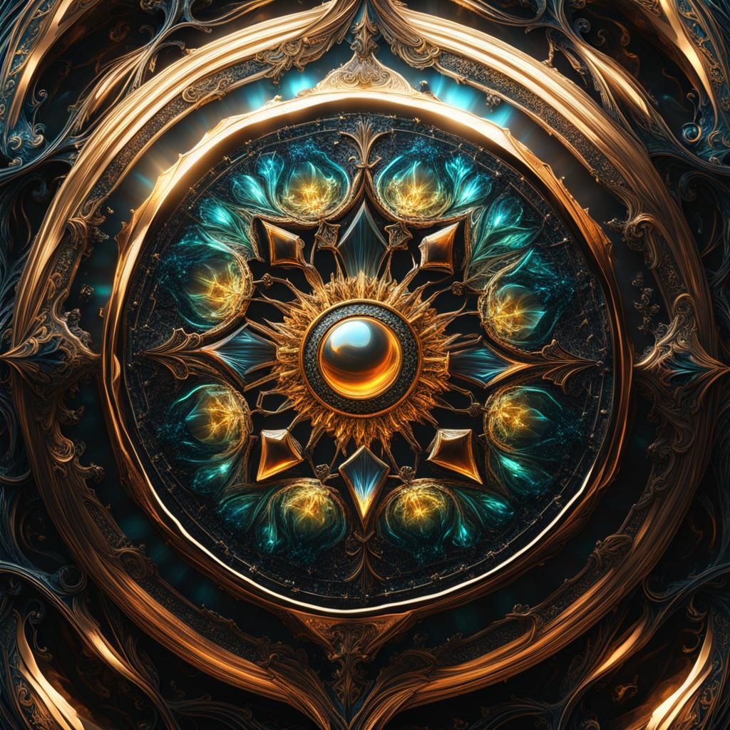 Bioluminescent Crystal Shield in 8K Resolution