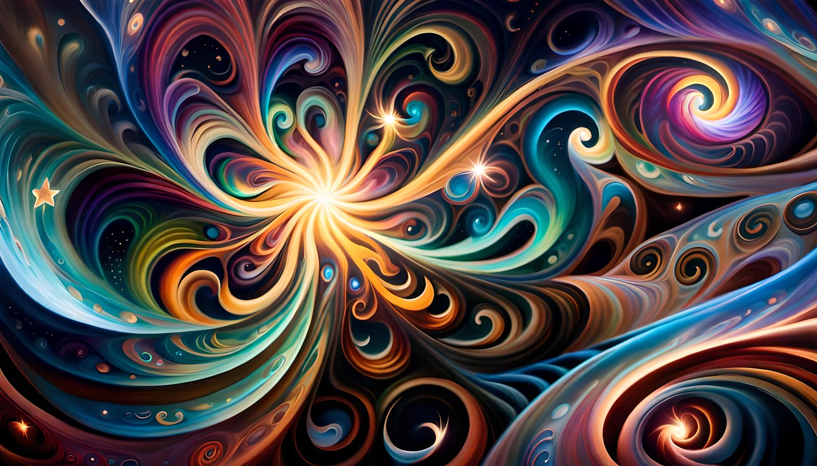 Swirling Star-Beings in Electromagnetic Plasma: Impasto Oil