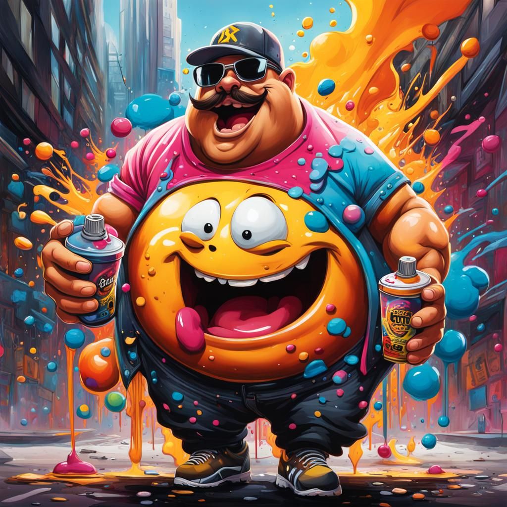 Energetic Graffiti Art Fitness and Gym Scene