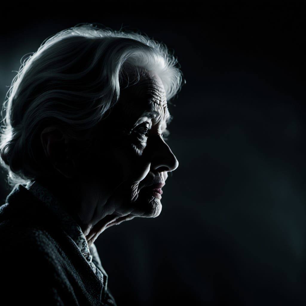 Mysterious Film Noir Silhouette in Moonlight