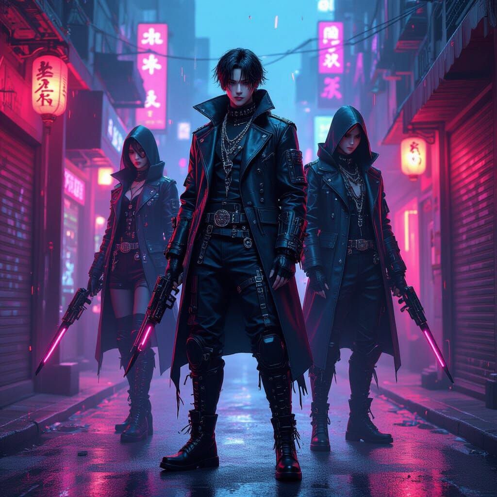 K-Pop Demon Hunters in Cyberpunk City