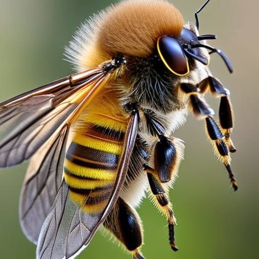 Realistic Detailed Honey Bee