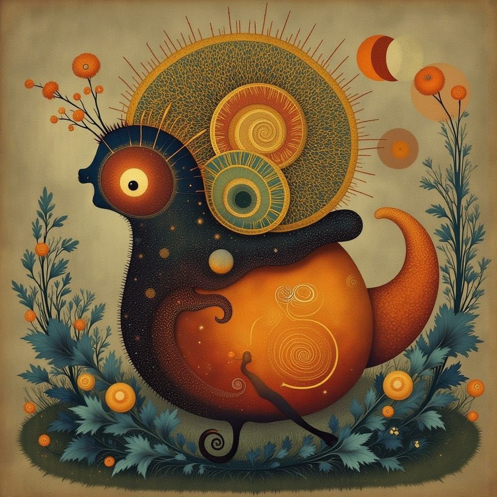 Medieval Artistic Depiction of a Cicada Singing