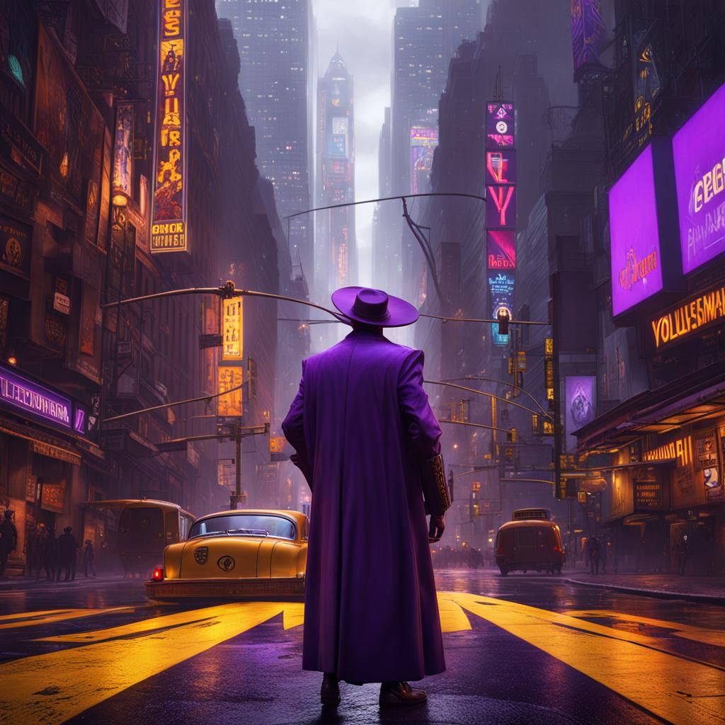 Man with Bazooka in New York, Dark Fantasy Art