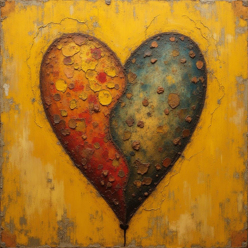 Dreamlike Figure with Kintsugi Repair in Redon's Style