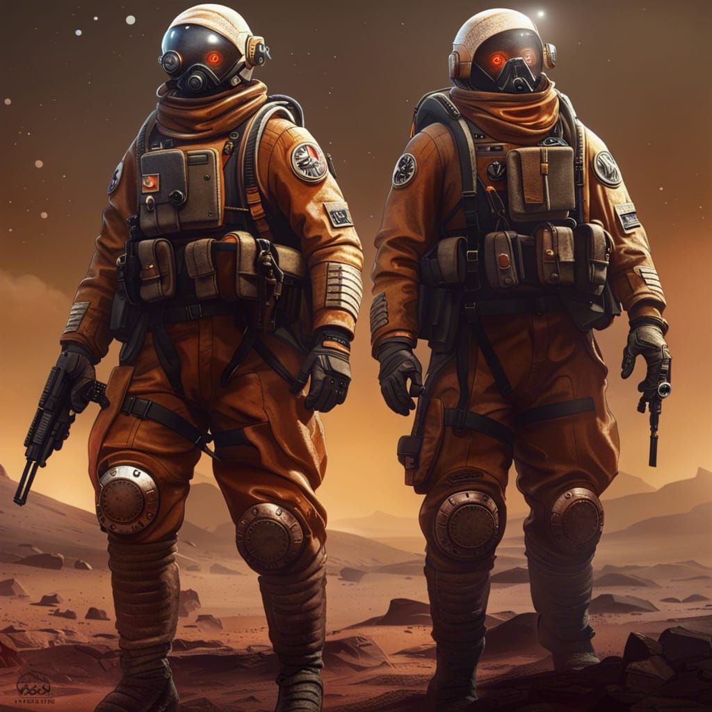 Futuristic German Soldier on Mars in Cold War Art
